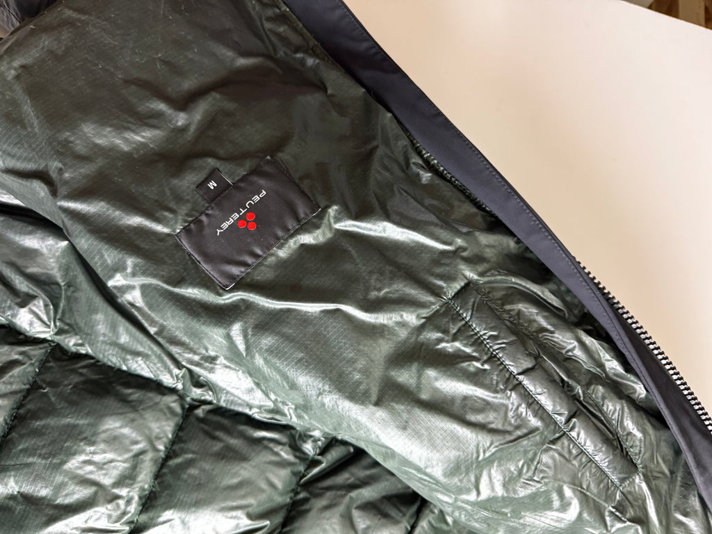 Peuterey feather puffer jacket green - size M