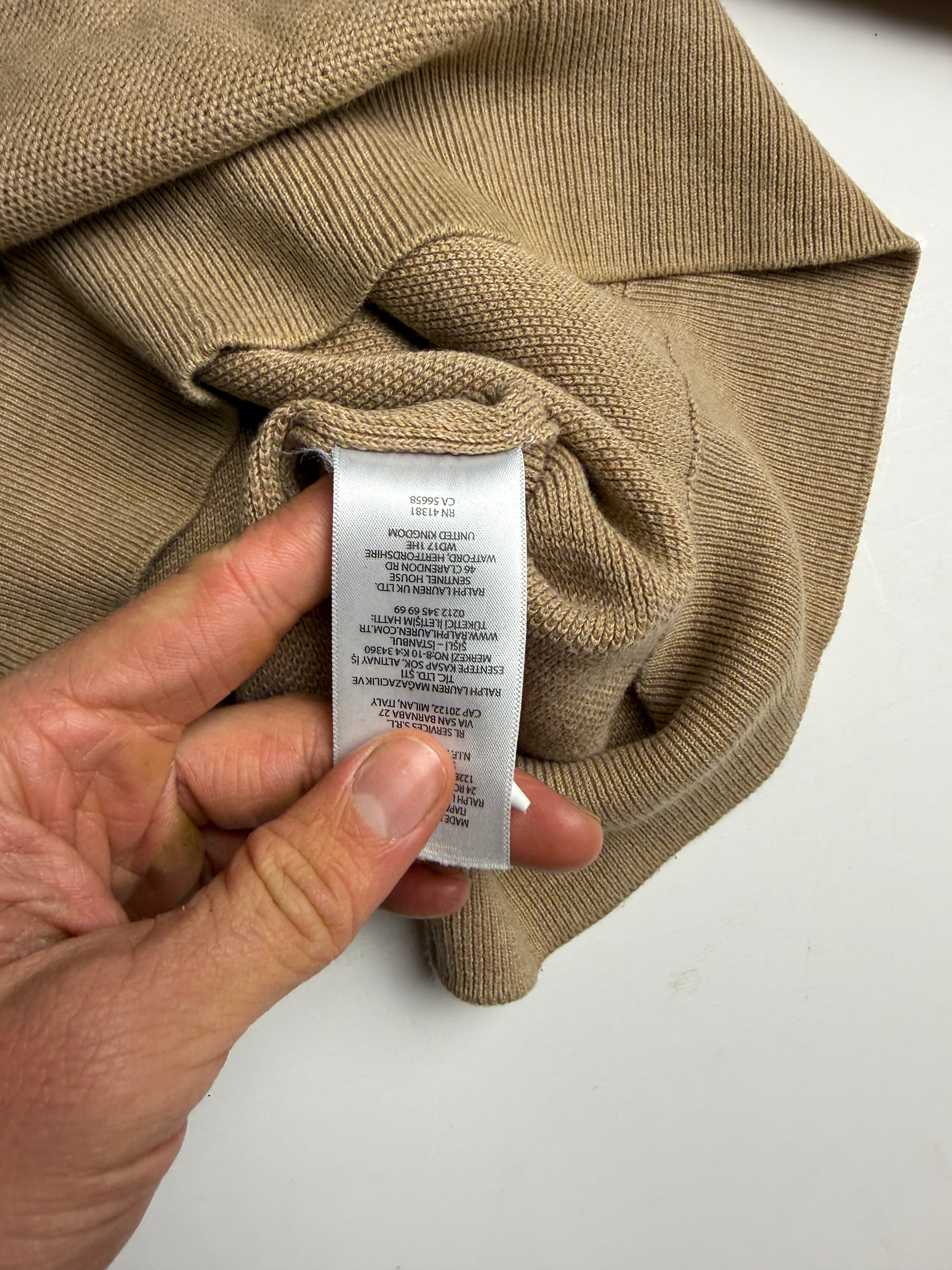 Polo Ralph Lauren quarterzip beige- Size L