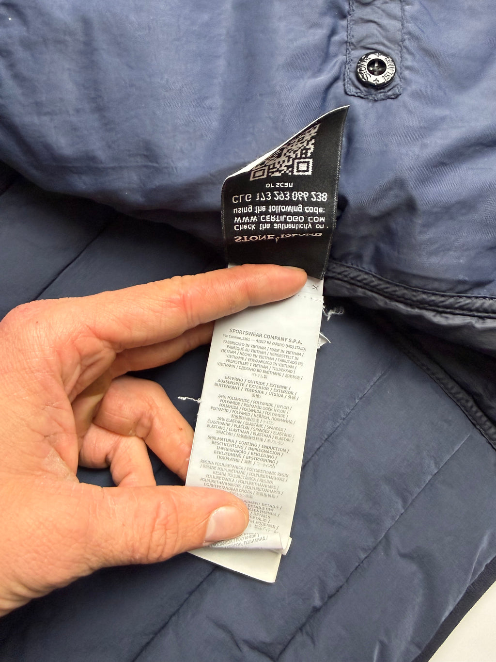 Stone Island Puffer jacket navy blue - size M