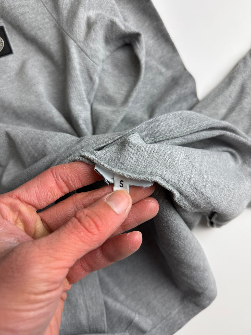 Stone Island Polo shirt longsleeve grey - Size s