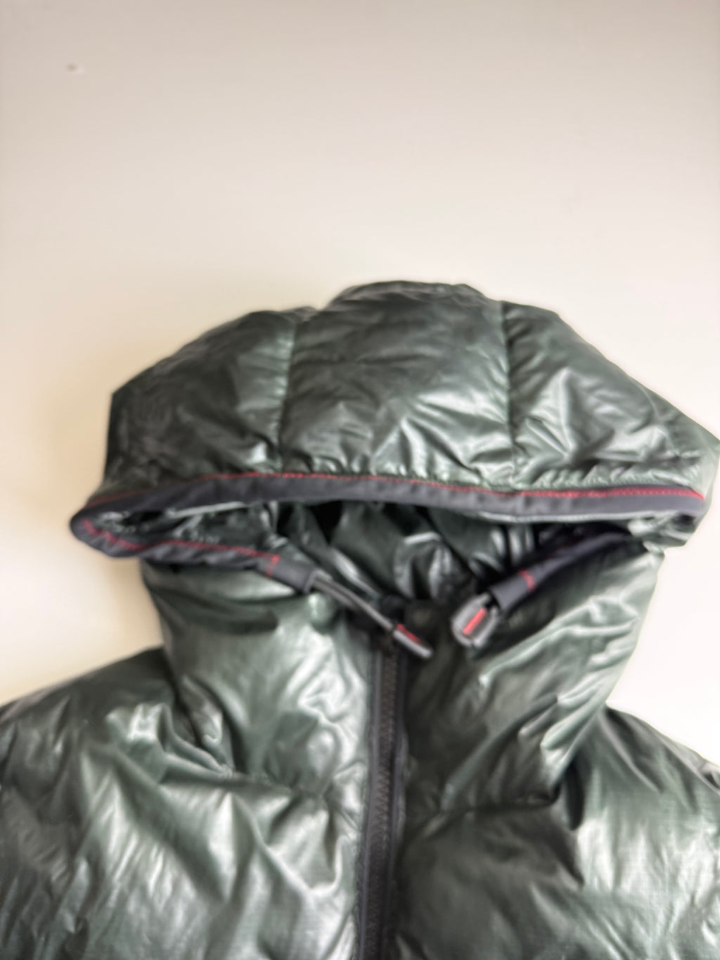 Peuterey feather puffer jacket green - size M