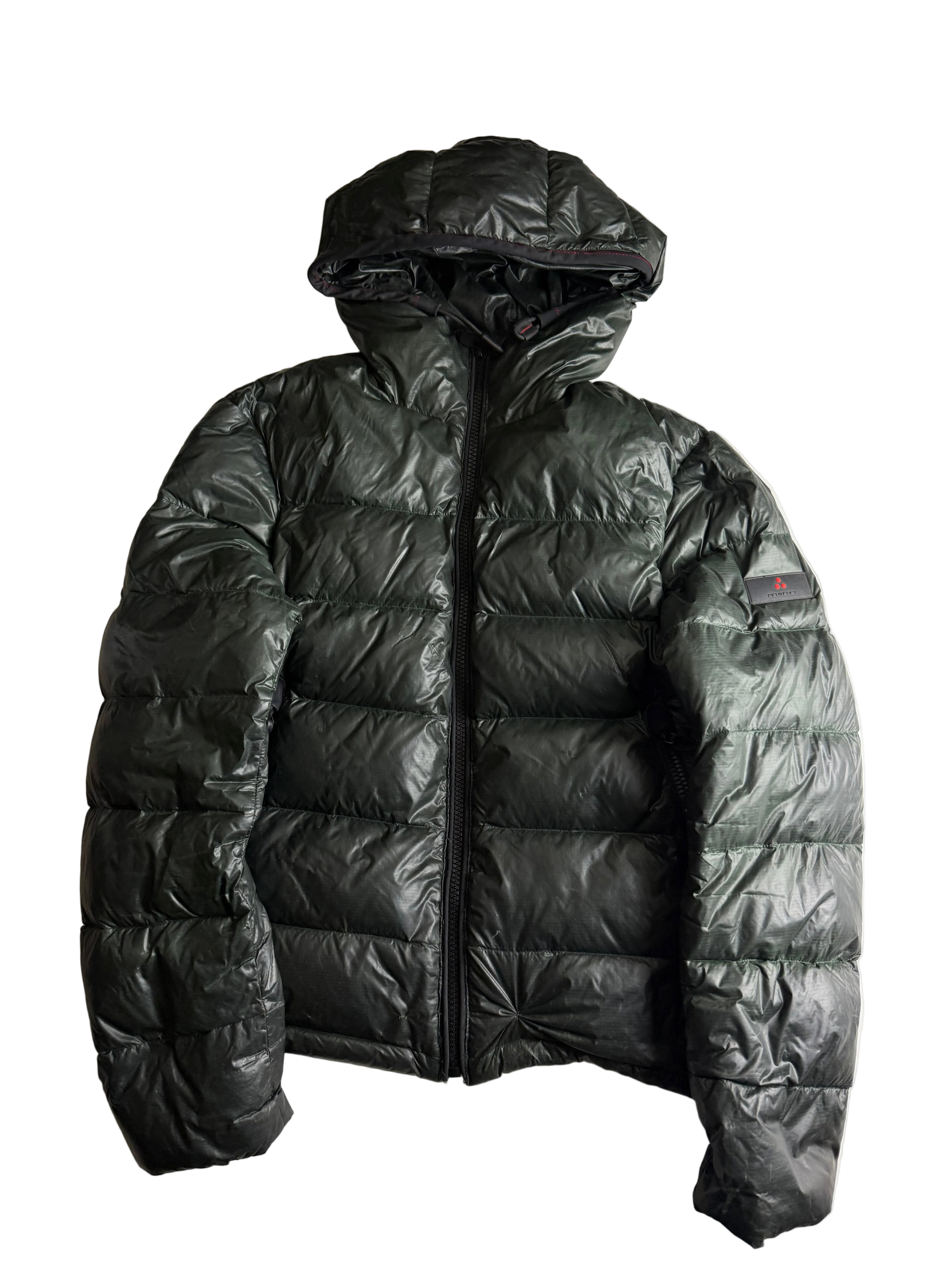 Peuterey feather puffer jacket green - size M