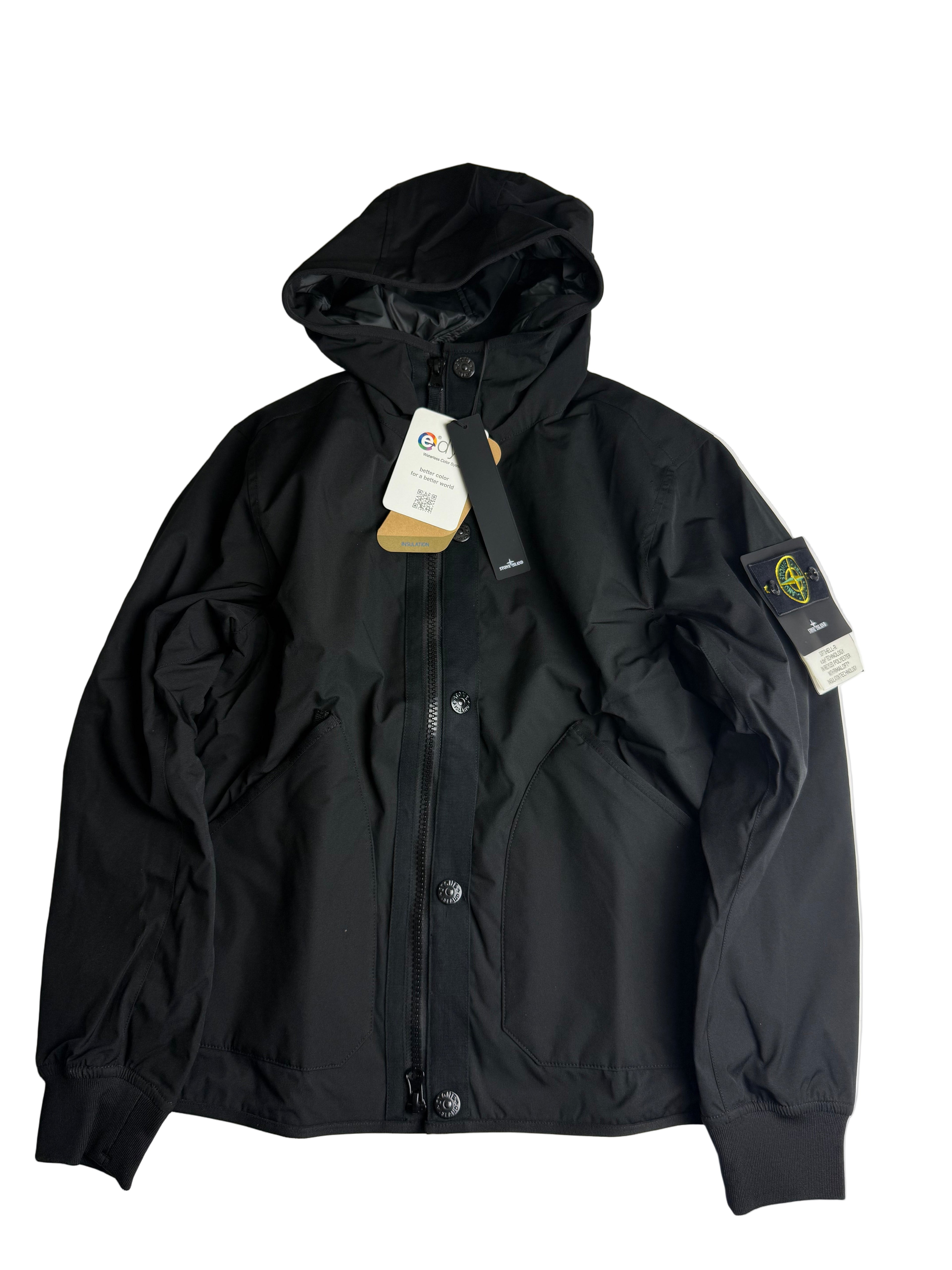Stone Island Light Soft Shell-R e.dye Technology Jacket Black - Size m