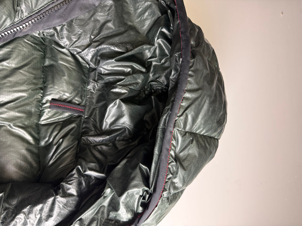 Peuterey feather puffer jacket green - size M