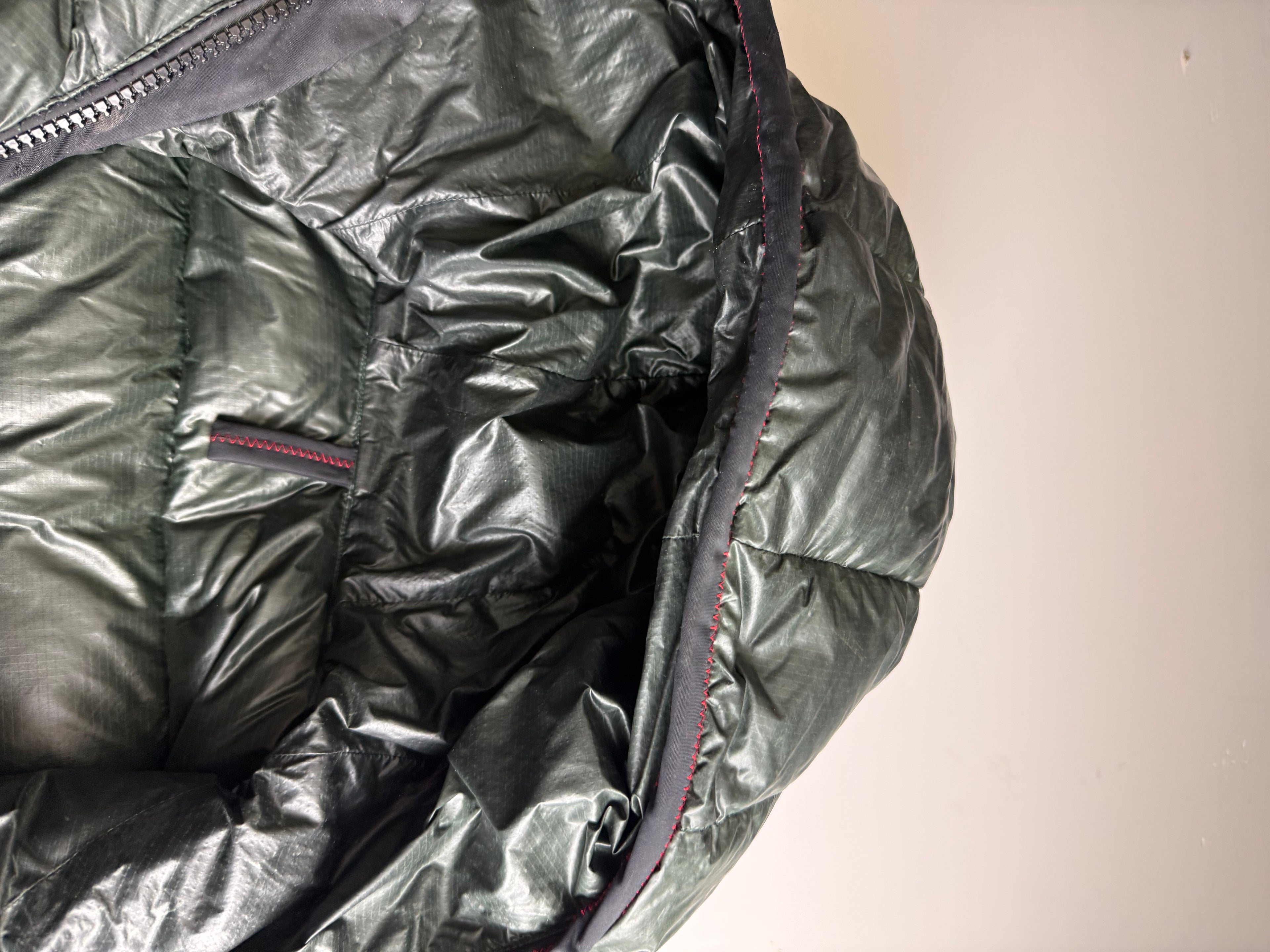 Peuterey feather puffer jacket green - size M