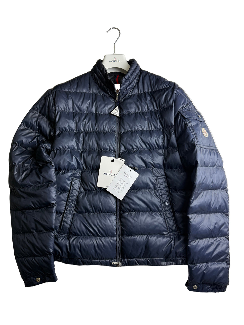 Moncler Lambot Puffer Down Jacket in marineblauw- Size m