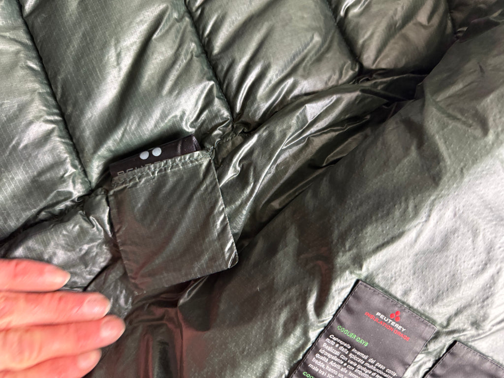 Peuterey feather puffer jacket green - size M