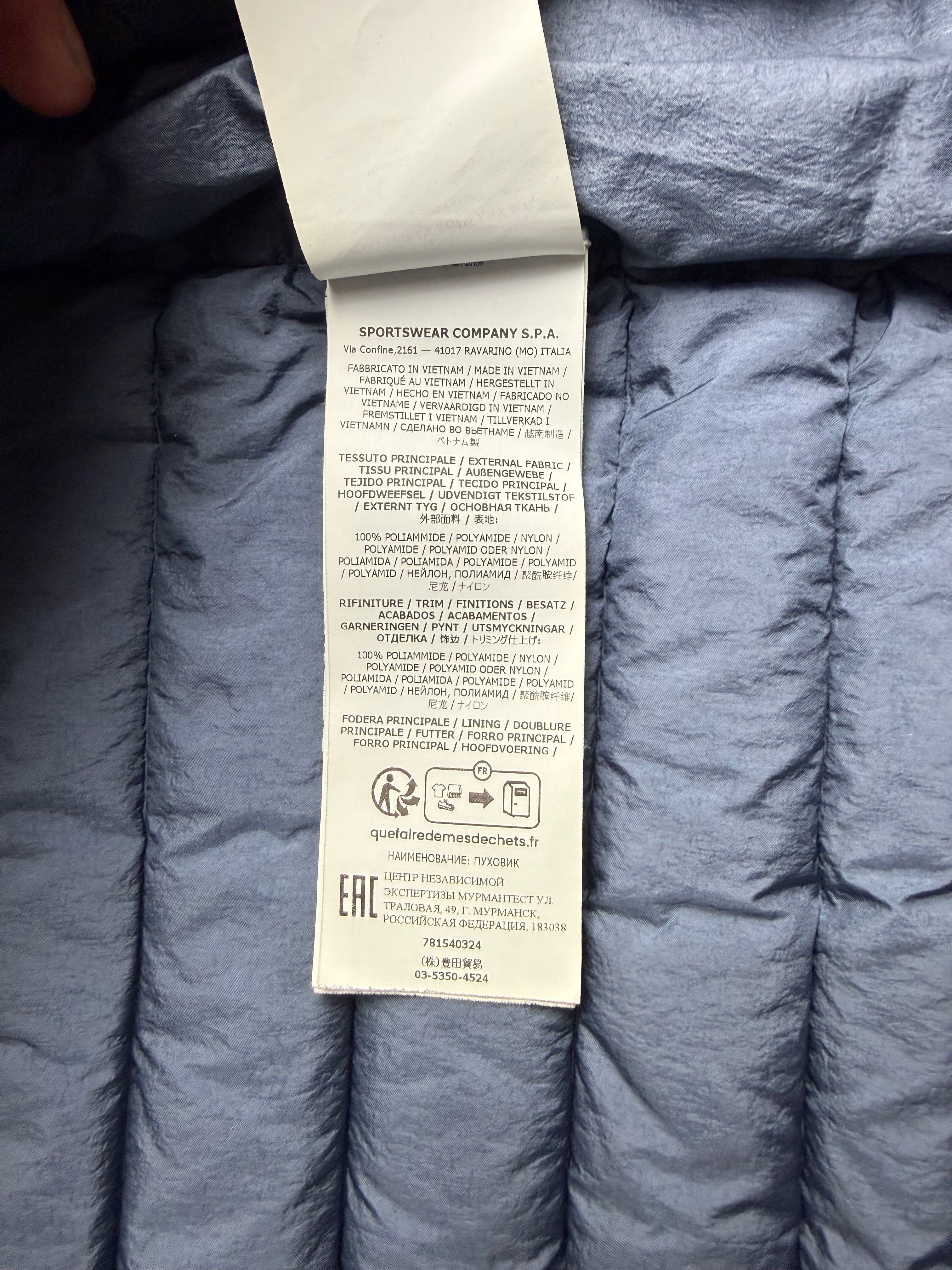 Stone Island Puffer jacket blue - size xl