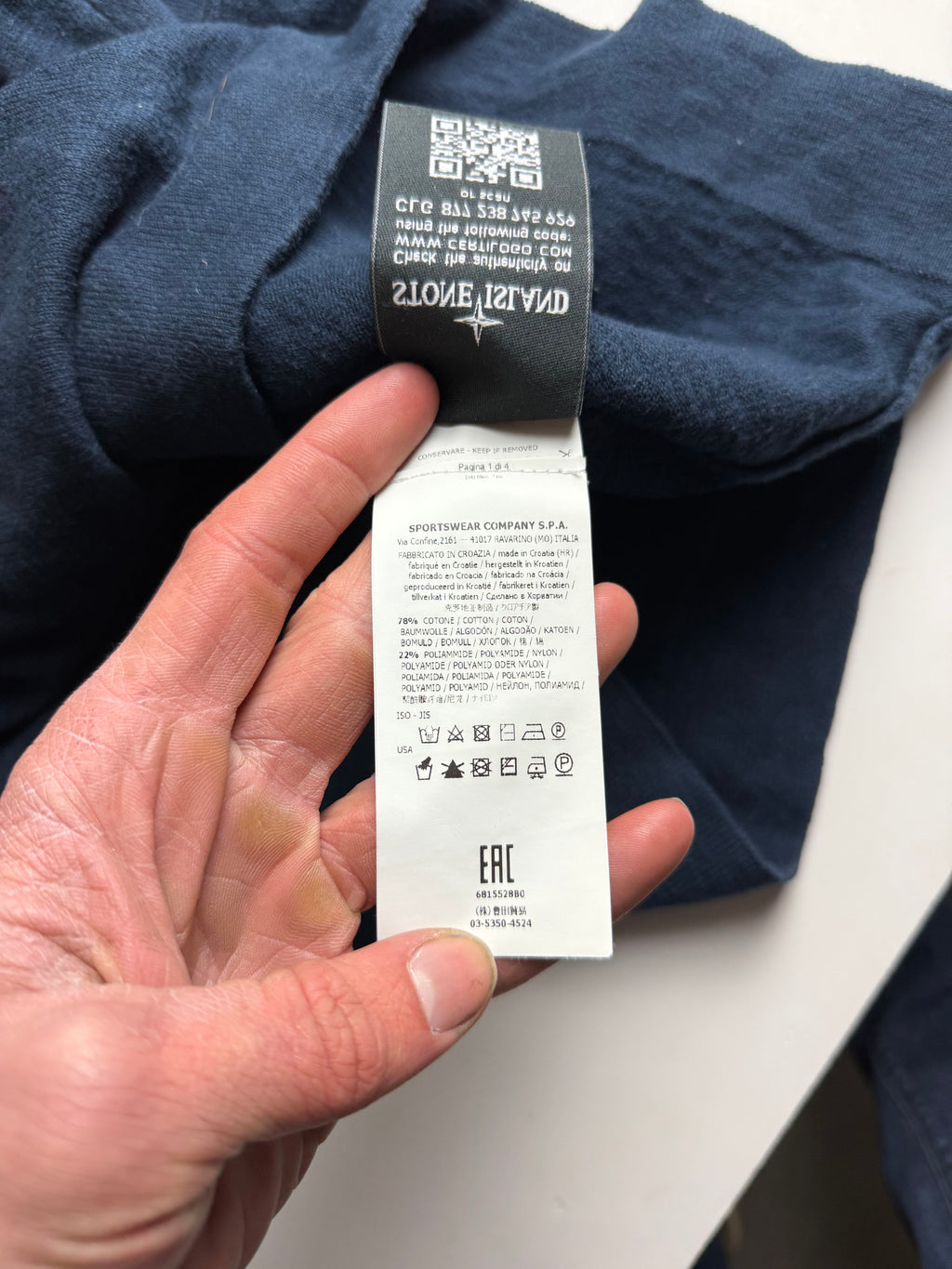 Stone Island sweater blue - Size S