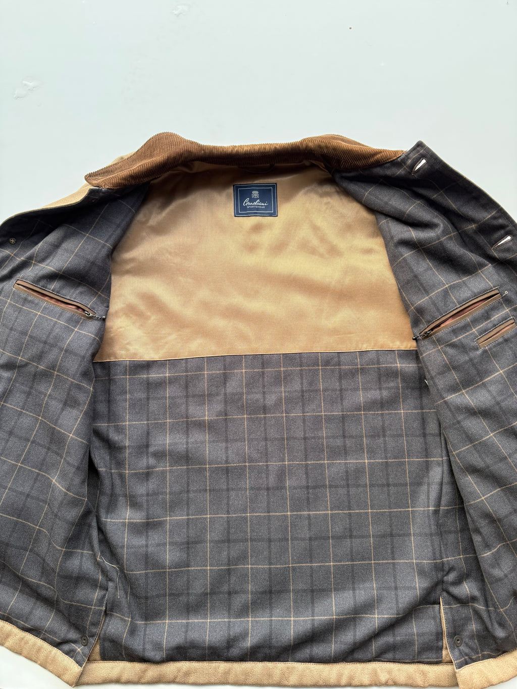 Corneliani harrington jacket beige-Size XL