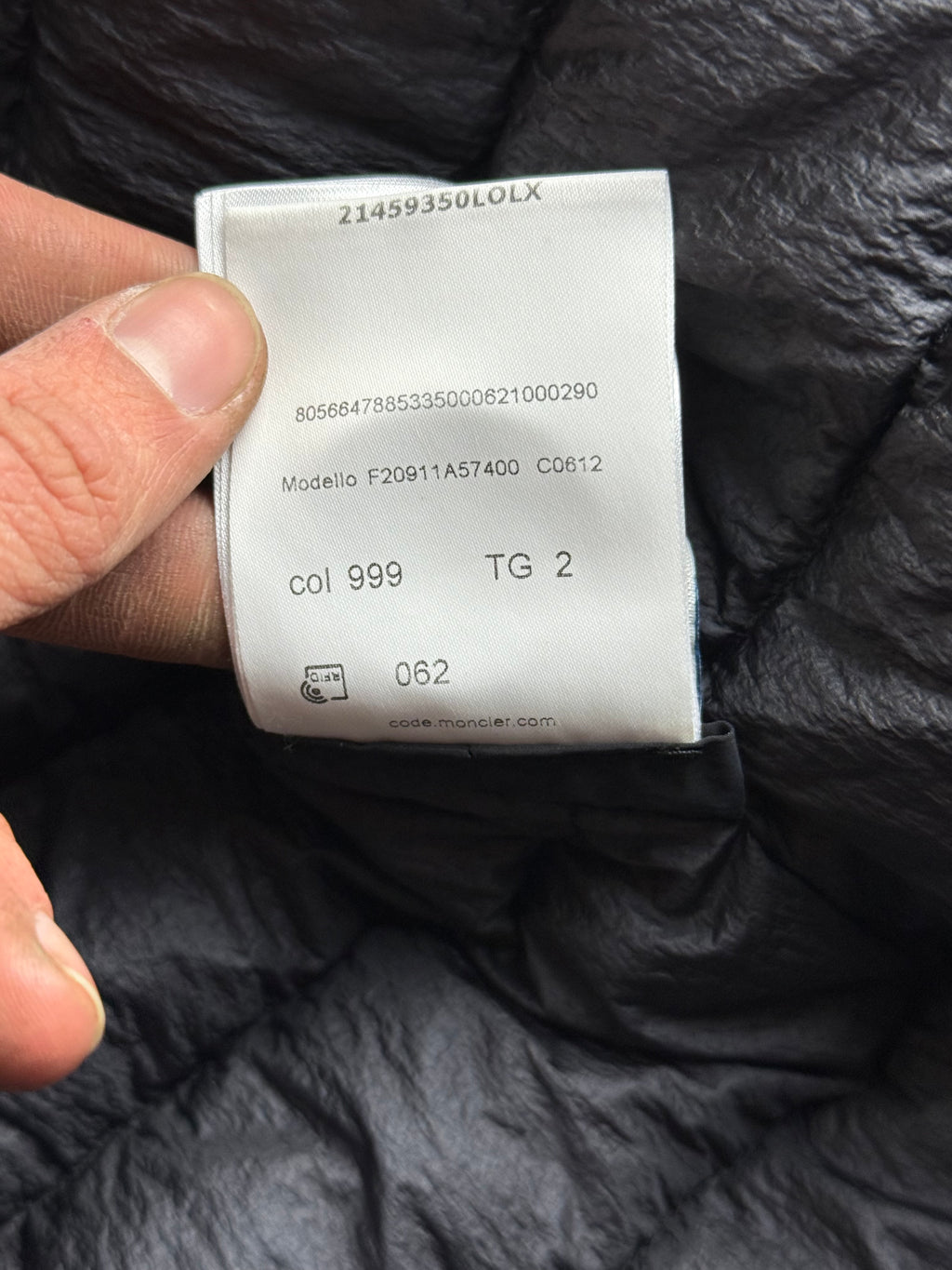 Moncler polliot giubbotto jacket black - Size M