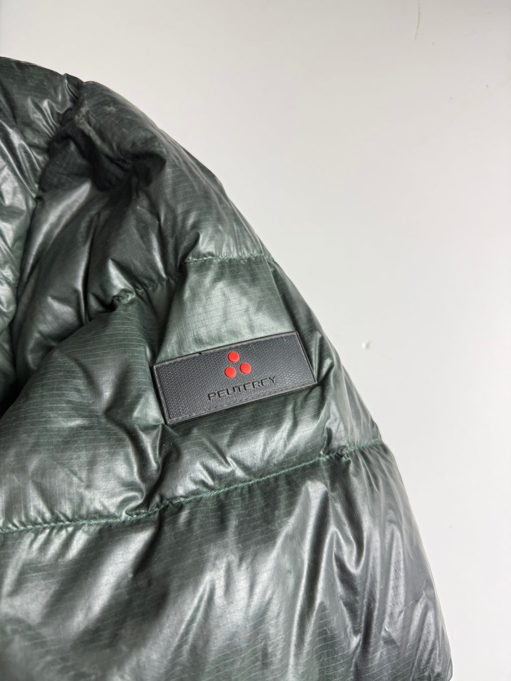 Peuterey feather puffer jacket green - size M